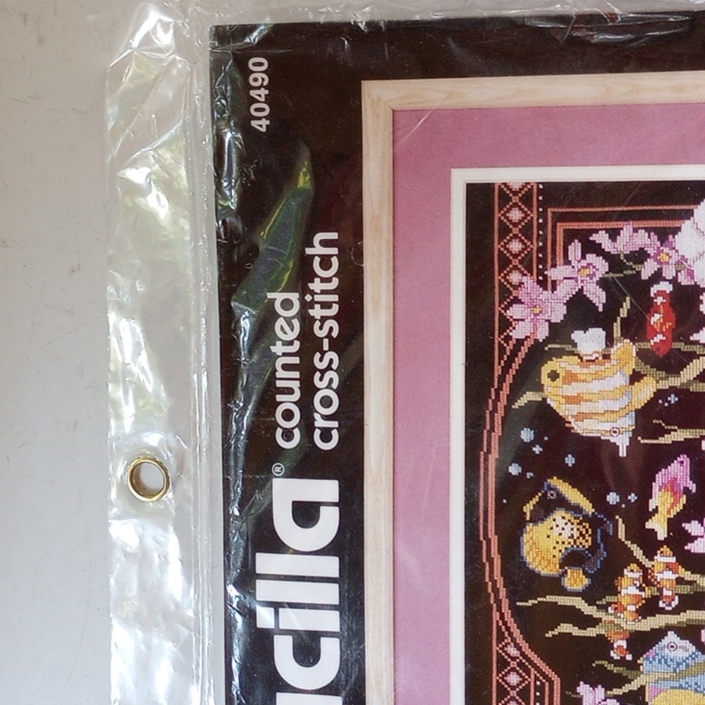 NEW Tropical Fantasy Counted Cross Stitch Sampler Kit, Bucilla 40490, Fish - Picture 3 of 5